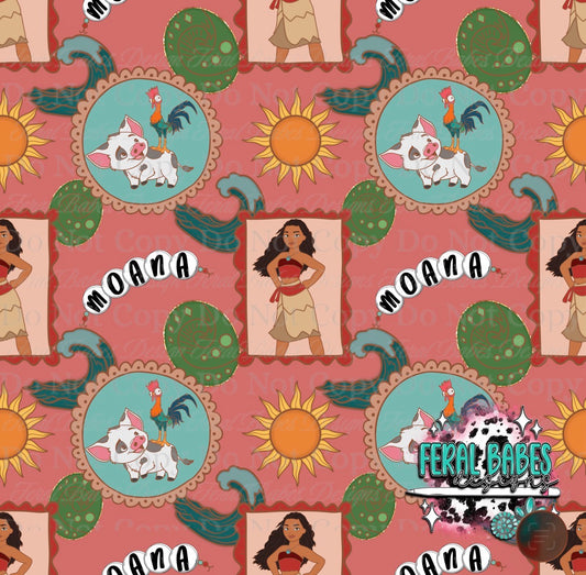 Hawaiian Princess Pink Seamless