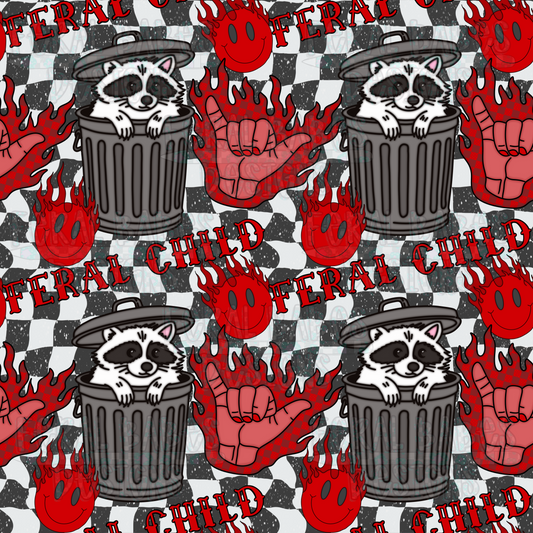 Feral Child Red seamless