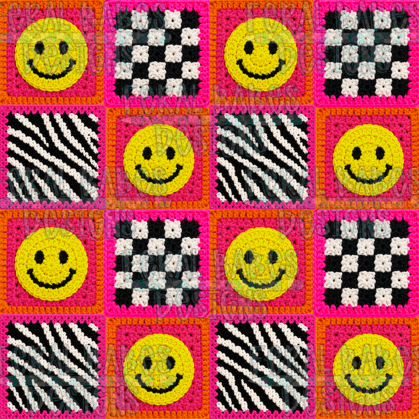 Smiley Patchwork Seamless
