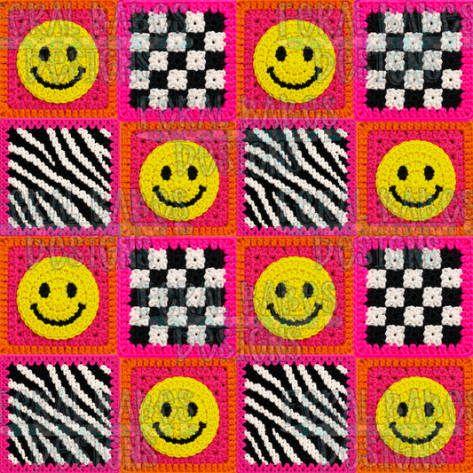 Smiley Patchwork Seamless